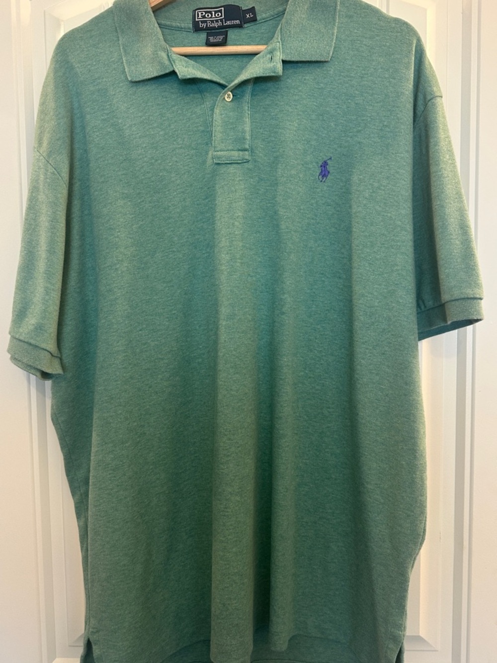 Polo Ralph Lauren Polo Shirt Green Purple Pony Mens XL Classic